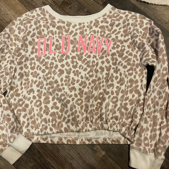 Old Navy Leopard Print Kids Top Size 10/12 - Picture 1 of 2